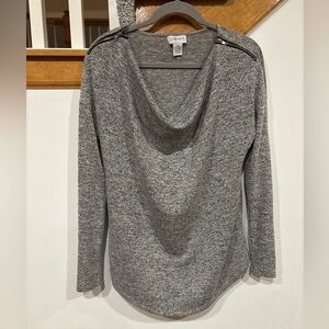 Carmen Marc Valvo gray cowl neck